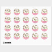Roze Erwt In Een Pod Meisje Baby shower Sticker (Vel)