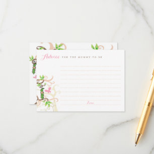 Roze Erwt In Een Pod Tuin Meisje Baby shower Mama Advieskaart