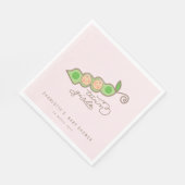 Roze erwten in een Pod Twin Girls Baby shower Part Servetten (Hoek)