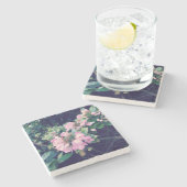 Roze Escallonia Floral Stenen Onderzetter (Zijkant)