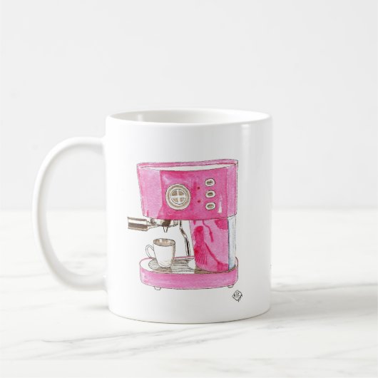 Roze Espresso Maker-Mok Koffiemok (Links)