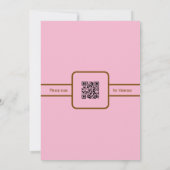 Roze Espresso Martini Bachelorette met QR-code Kaart (Achterkant)
