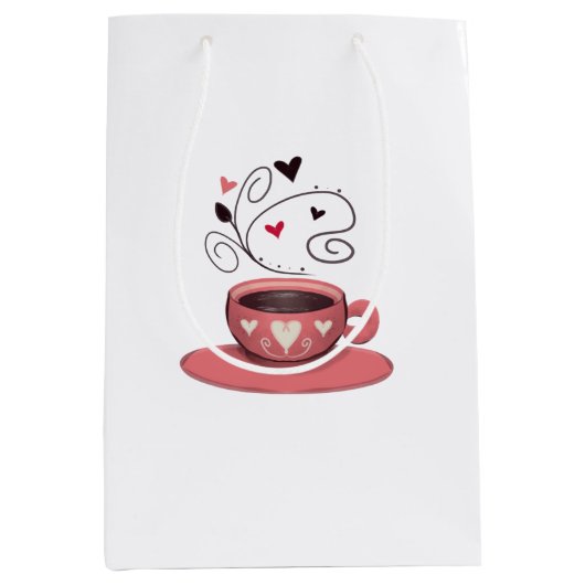 roze espresso medium cadeauzakje (Voorkant)
