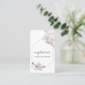 Roze Essential Oils Elegant Retro Flower Visitekaartje (Staand voorkant)