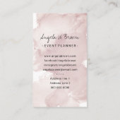 Roze Essential Oils Elegant Retro Flower Visitekaartje (Achterkant)