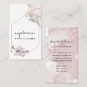Roze Essential Oils Elegant Retro Flower Visitekaartje (Voorkant / Achterkant)