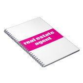 Roze Estate Agent Notitieboek (Rechterzijde)
