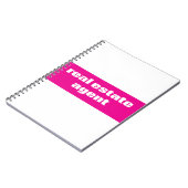 Roze Estate Agent Notitieboek (Linkerzijde)