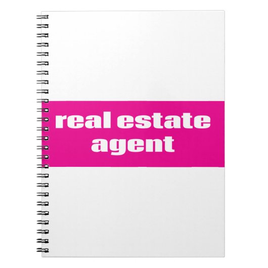 Roze Estate Agent Notitieboek (Voorkant)