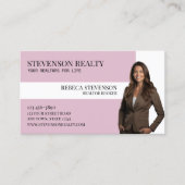 Roze Estate Agent Visitekaartje (Voorkant)