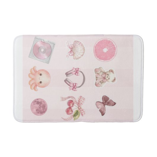 Roze esthetiek badmat (Voorkant)