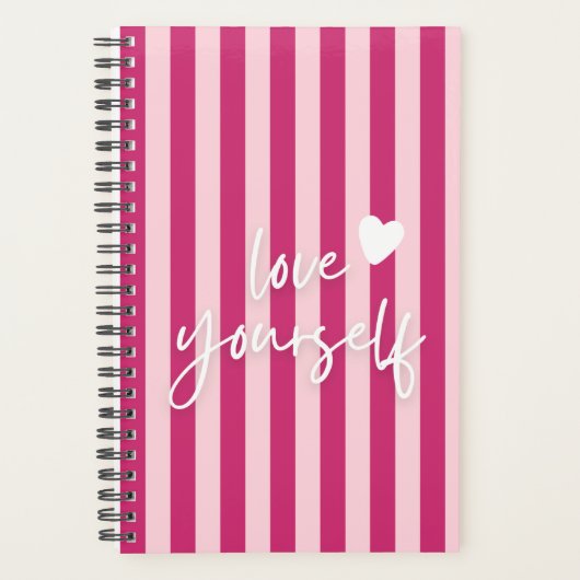 Roze Esthetisch Dagboek, Zelfliefde Spiraal Notebo Planner (Voorkant)