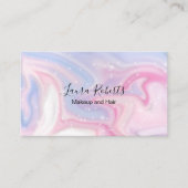 Roze esthetisch marmer Glitter Visitekaartje (Voorkant)