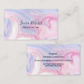Roze esthetisch marmer Glitter Visitekaartje (Voorkant / Achterkant)