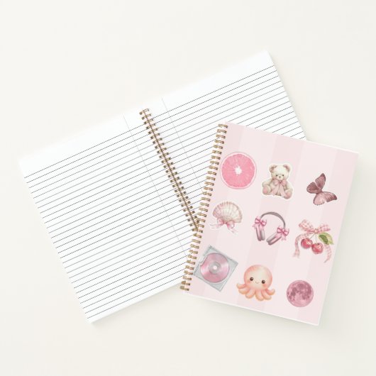 Roze esthetisch notitieboek (Binnen)