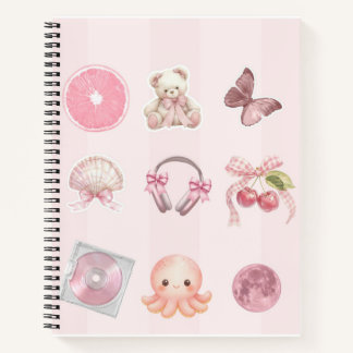 Roze esthetisch notitieboek 