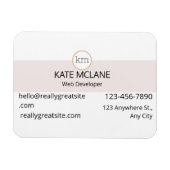 roze esthetisch visitekaartje Flexibele fotomagnee Magneet (Horizontaal)