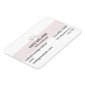 roze esthetisch visitekaartje Flexibele fotomagnee Magneet (Linkerzijde)