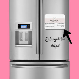 roze esthetisch visitekaartje Flexibele fotomagnee Magneet