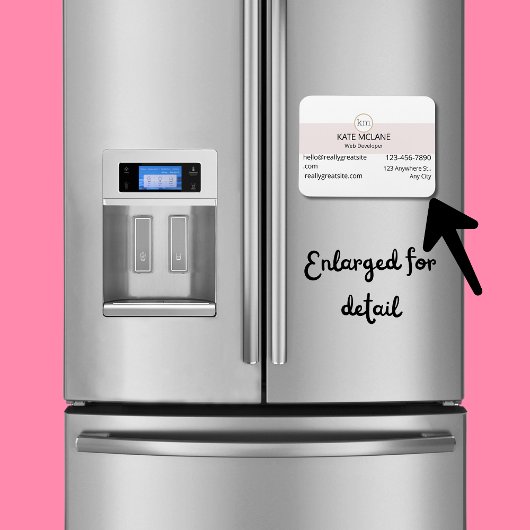 roze esthetisch visitekaartje Flexibele fotomagnee Magneet