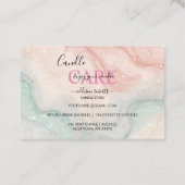 Roze, esthetisch Visitekaartje Kandle Care Square (Achterkant)