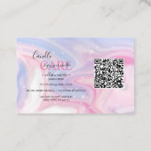 Roze, esthetisch Visitekaartje Kandle Care Square (Achterkant)