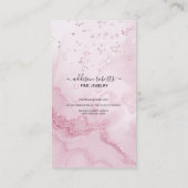 Roze esthetisch Visitekaartje voor juwelen (Achterkant)