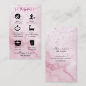 Roze esthetisch Visitekaartje voor juwelen (Voorkant / Achterkant)