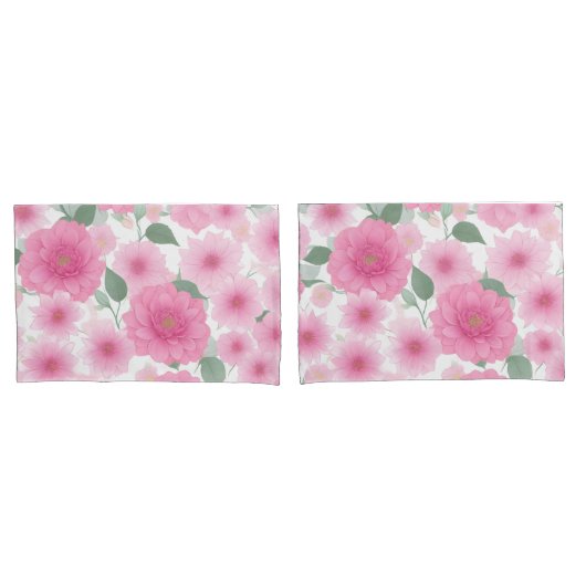  roze esthetische bloem serene bloemen charme kussensloop (Voorkant-Set)