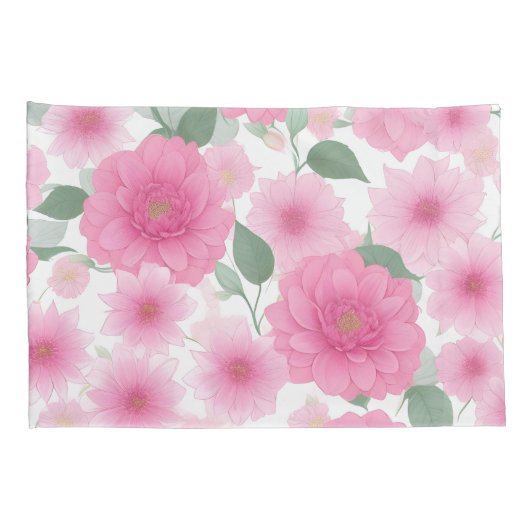  roze esthetische bloem serene bloemen charme kussensloop (Achterkant-Rechts)