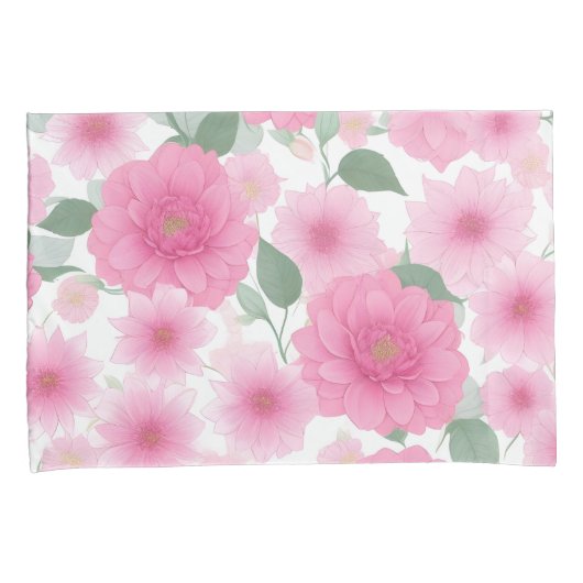  roze esthetische bloem serene bloemen charme kussensloop (Voorkant-Rechts)