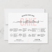 Roze Esthetische Cake Care Kaart Dank u kaart (Voorkant)