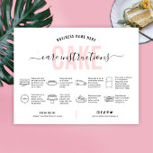 Roze Esthetische Cake Care Kaart Dank u kaart