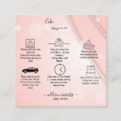 Roze esthetische Cake Square Visitekaartje (Voorkant)