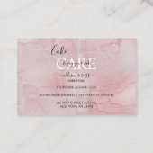 Roze esthetische Cake Square Visitekaartje (Achterkant)