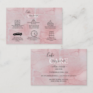 Roze esthetische Cake Square Visitekaartje