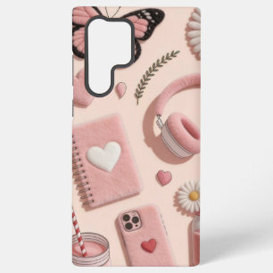 Roze Esthetische Coquette Collage Samsung Galaxy Hoesje