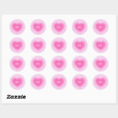  roze esthetische engel nummer 333 ronde sticker (Vel)