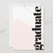 Roze esthetische foto afstudeeraankondiging kaart (Voorkant)