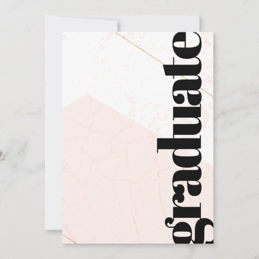 Roze esthetische foto afstudeeraankondiging kaart (Voorkant)