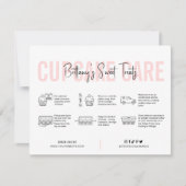 Roze esthetische handleiding voor Cupcake-zorg Bedankkaart (Voorkant)