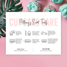 Roze esthetische handleiding voor Cupcake-zorg
