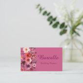 Roze Esthetische Identiteit Wedding Planner Visitekaartje (Staand voorkant)