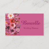 Roze Esthetische Identiteit Wedding Planner Visitekaartje (Voorkant)