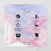 Roze esthetische juwelenzorg bedankkaart (Voorkant / Achterkant)