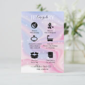 Roze esthetische juwelenzorg bedankkaart (Staand voorkant)