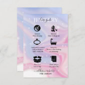 Roze esthetische juwelenzorg bedankkaart (Voorkant / Achterkant)