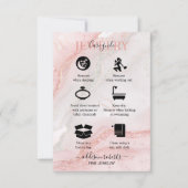 Roze esthetische juwelenzorg bedankkaart (Voorkant)