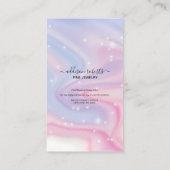 Roze esthetische juwelenzorg visitekaartje (Achterkant)