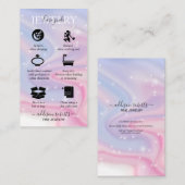 Roze esthetische juwelenzorg visitekaartje (Voorkant / Achterkant)